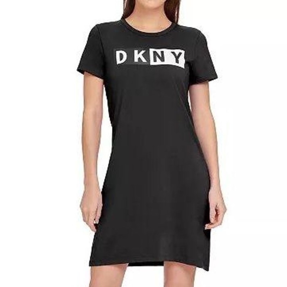 DKNY Cotton Logo T-shirt Dress